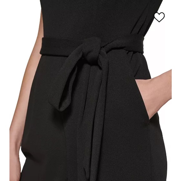CALVIN KLEIN Black Tulip Sleeve Women’s Jumpsuit, Size 2 - Picture 4 of 5